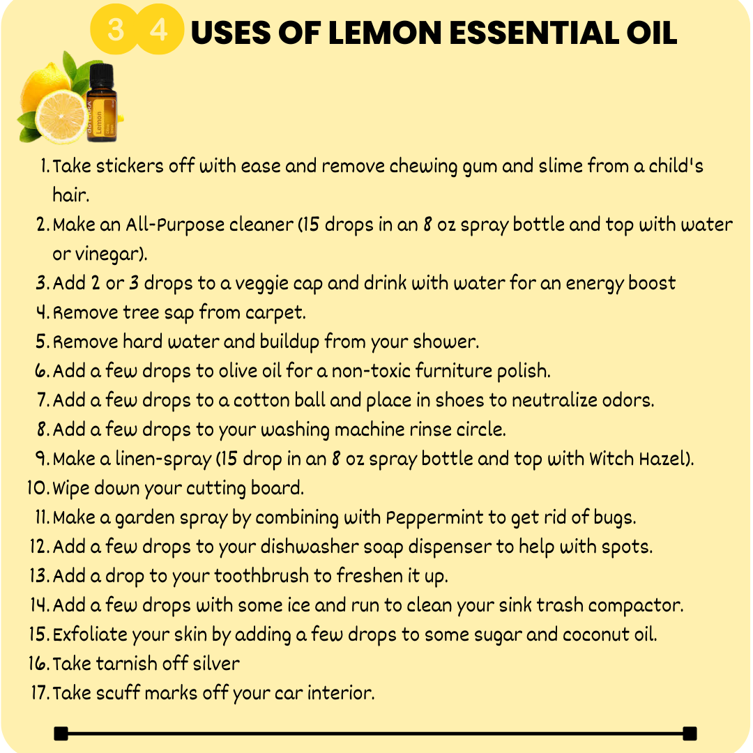 34 Uses for Lemon Essential Oil