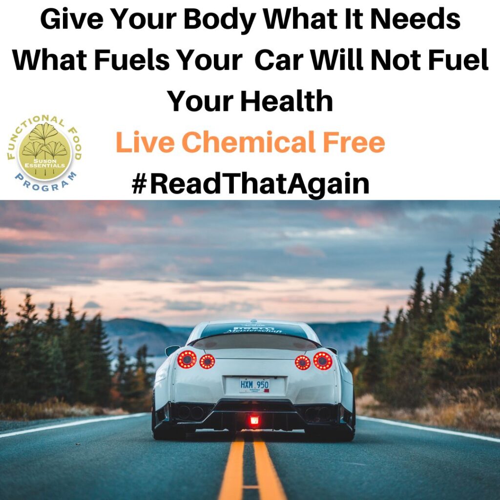 Cars are fueled with gas and your body is fueled with Nutrients