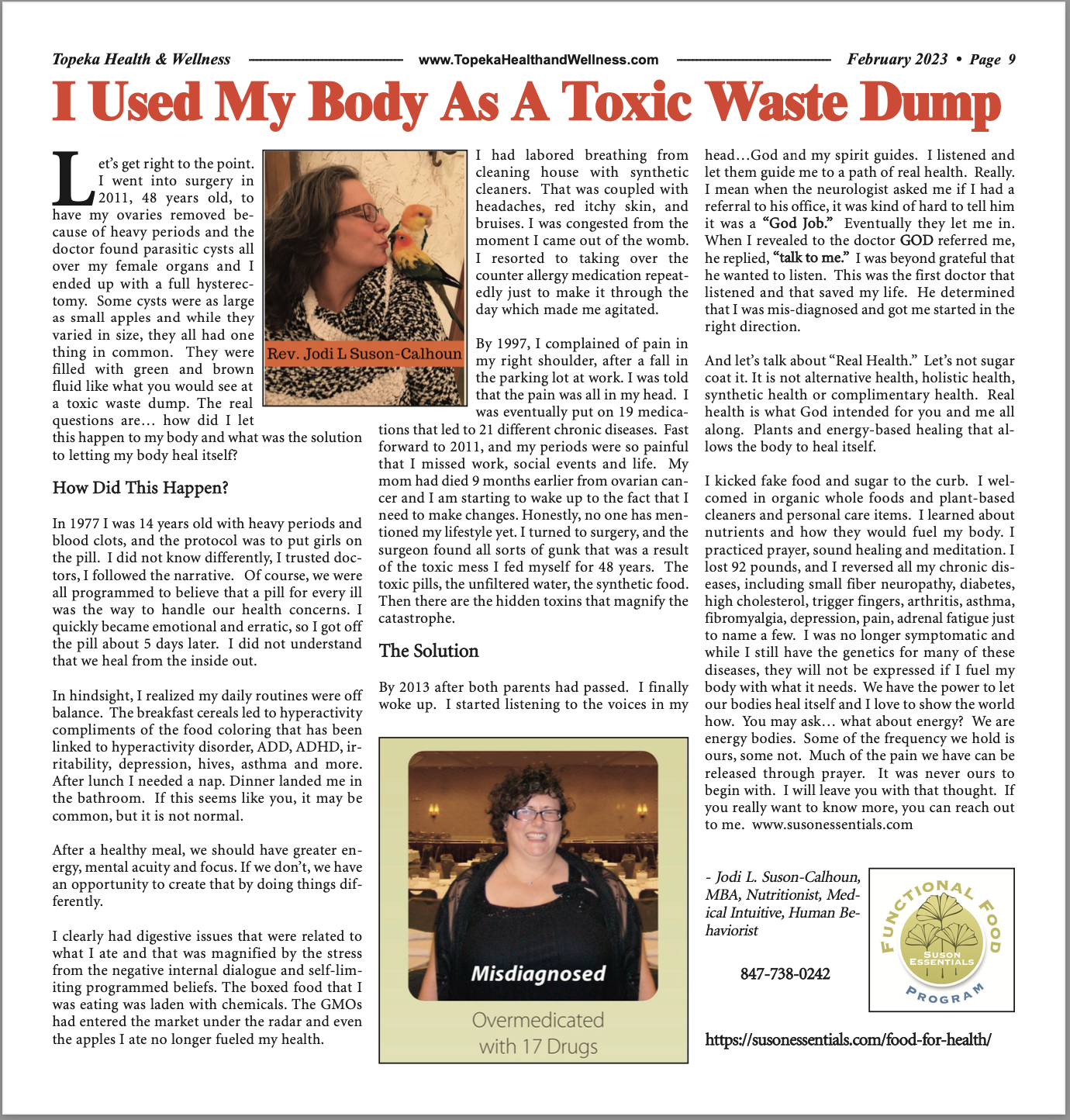 I used my Body as a toxic Waste Dump