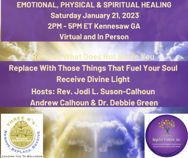 Sat January 22 3 Hour Healing Session: Physical, Emotional and Spiritual (In Person and Online)