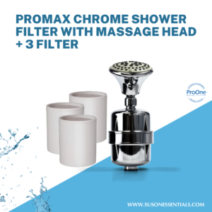 ProMax Chrome Shower Filter with massage head + 3 FILTER