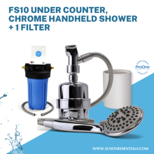 FS10 Under Counter, Chrome Handheld Shower + 1 Filter