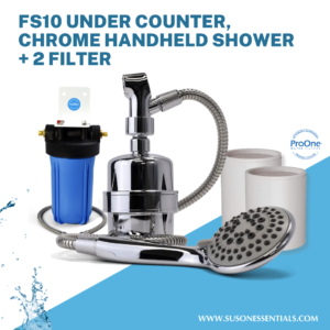 FS10 Under Counter, Chrome Handheld Shower + 2 Filter