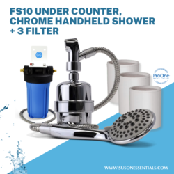 FS10 Under Counter, Chrome Handheld Shower + 3 Filter