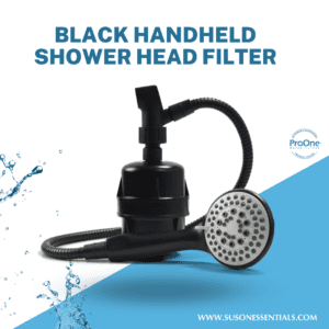Black Handheld Shower Head Filter