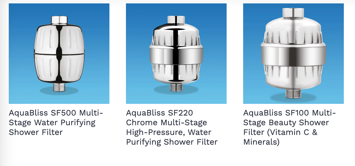 AquaBliss Shower head filters