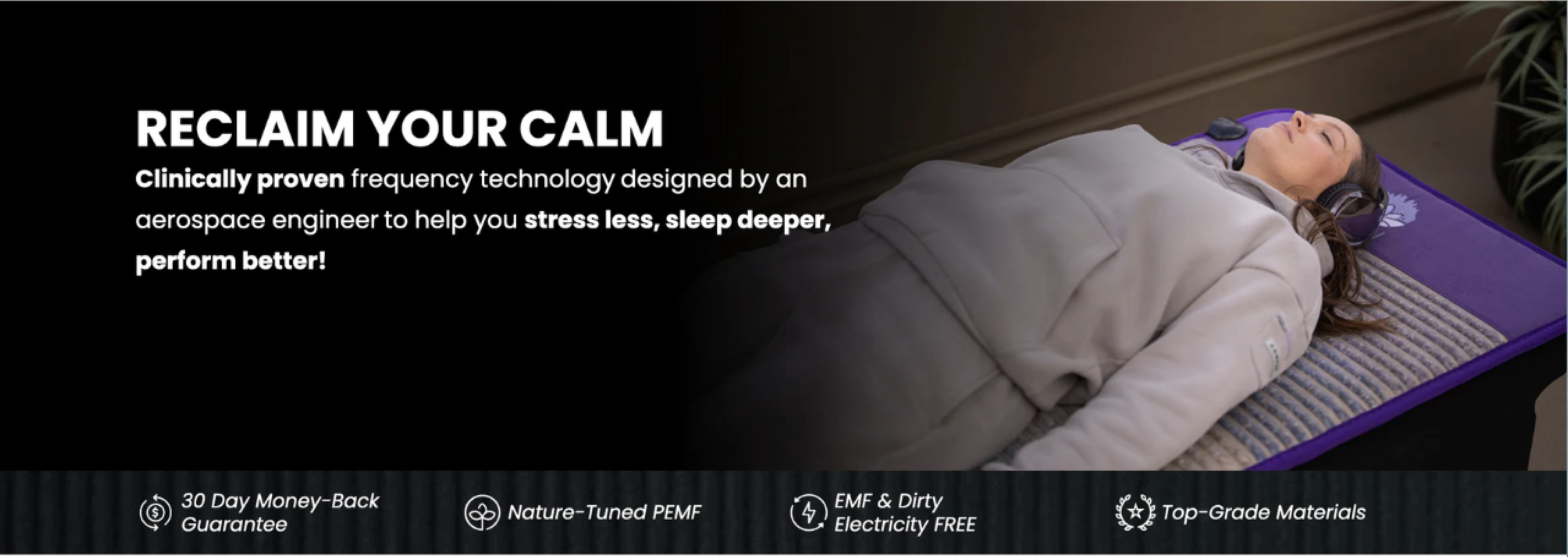 The Science-Backed Benefits of PEMF Therapy Discover how ALIGN Mat's synergistic combination of low intensity pulsed electromagnetic fields, globally sourced stones and far infrared heating system delivers measurable health benefits after a single session. deeper-sleep. Deeper Sleep improve-blood-flow._PID Improve Circulation reduce-inflammation.svg Reduce Discomfort reduce-stress Enhance Relaxation increase-energy. Increase Energy faster-recovery. Faster Recovery